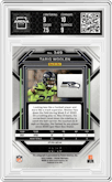 Tariq Woolen from the 2022 Panini Prizm set featuring a Gold Prizm parallel graded by Arena Club and given an overall grade of 8.