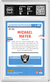 Michael Mayer from the 2023 Donruss Optic set featuring a Green parallel graded by Arena Club and given an overall grade of 9.5.