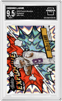 CeeDee Lamb from the 2024 Panini Absolute set graded by Arena Club and given an overall grade of 9.5.