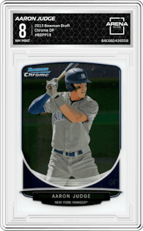 Aaron Judge from the 2013 Bowman Draft Picks & Prospects set graded by Arena Club and given an overall grade of 8.