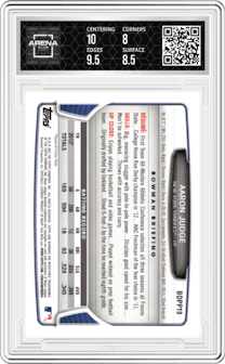 Aaron Judge from the 2013 Bowman Draft Picks & Prospects set graded by Arena Club and given an overall grade of 8.5.