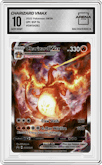 Charizard VMAX  from the 2022 Pokemon SWSH set featuring a Ultra Premium Collection parallel graded by Arena Club and given an overall grade of 10.