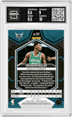 Brandon Miller from the 2023-24 Panini Mosaic set featuring a Green Mosaic parallel graded by Arena Club and given an overall grade of 9.5.