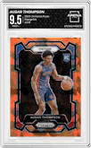 Ausar Thompson from the 2023-24 Panini Prizm set featuring a Orange Ice parallel graded by Arena Club and given an overall grade of 9.5.