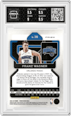 Franz Wagner from the 2021-22 Panini Prizm  set featuring a Silver Wave parallel graded by Arena Club and given an overall grade of 9.5.
