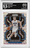 Franz Wagner from the 2021-22 Panini Prizm  set featuring a Silver Wave parallel graded by Arena Club and given an overall grade of 9.5.