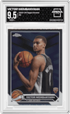 Victor Wembanyama from the 2023-24 Topps Chrome set graded by Arena Club and given an overall grade of 9.5.