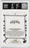 Victor Wembanyama from the 2023-24 Donruss Optic set graded by Arena Club and given an overall grade of 9.5.