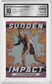 Victor Wembanyama from the 2023-24 Topps Chrome set graded by Arena Club and given an overall grade of 10.