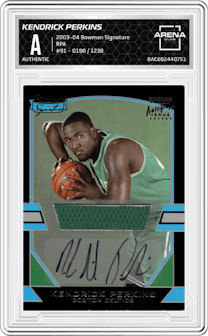 Kendrick Perkins  from the 2003-04 Bowman Signature set graded by Arena Club and given an overall grade of 0.