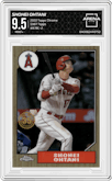 Shohei Ohtani from the 2022 Topps Chrome set graded by Arena Club and given an overall grade of 9.5.