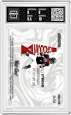 CJ Stroud from the 2023 Wild Card Alumination set featuring a Rainbow Purple parallel graded by Arena Club and given an overall grade of 9.5.