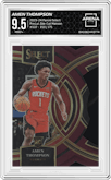 Amen Thompson from the 2023-24 Panini Select  set featuring a Die-Cut Maroon Prizm parallel graded by Arena Club and given an overall grade of 9.5.
