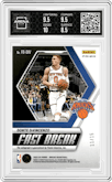 Donte DiVincenzo from the 2023-24 Panini Mosaic set featuring a Pink parallel graded by Arena Club and given an overall grade of 9.
