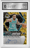 Amari Bailey from the 2023-24 Panini Mosaic set featuring a Gold parallel graded by Arena Club and given an overall grade of 10.