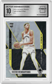 Victor Wembanyama from the 2023-24 Panini Phoenix set featuring a Silver parallel graded by Arena Club and given an overall grade of 10.