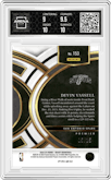 Devin Vassell from the 2023-24 Panini Select  set featuring a Neon Orange Pulsar  parallel graded by Arena Club and given an overall grade of 9.5.