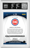 Bobi Klintman from the 2024-25 Panini Totally Certified set featuring a Green Platinum Mirror parallel graded by Arena Club and given an overall grade of 9.