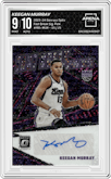 Keegan Murray from the 2023-24 Donruss Optic set featuring a Pink parallel graded by Arena Club and given an overall grade of 9.