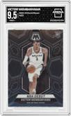 Victor Wembanyama from the 2023-24 Panini Mosaic set graded by Arena Club and given an overall grade of 9.5.