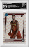 Evan Mobley
 from the 2021-22 Panini Donruss Optic set featuring a Fanatics Box Set  parallel graded by Arena Club and given an overall grade of 9.5.