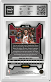 Emoni Bates from the 2023-24 Panini Prizm set featuring a Fast Break Blue Prizm parallel graded by Arena Club and given an overall grade of 10.