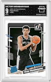 Victor Wembanyama from the 2023-24 Panini Donruss set graded by Arena Club and given an overall grade of 9.