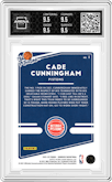 Cade Cunningham from the 2021-22 Panini Donruss set featuring a Teal Holo Laser parallel graded by Arena Club and given an overall grade of 9.5.