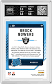 Brock Bowers from the 2024 Donruss set featuring a Pink parallel graded by Arena Club and given an overall grade of 9.5.