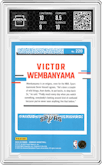 Victor Wembanyama from the 2023-24 Panini Donruss set graded by Arena Club and given an overall grade of 9.