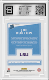 Joe Burrow from the 2020 Panini Chronicles Draft Picks  set featuring a Red parallel graded by Arena Club and given an overall grade of 10.