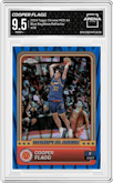 Cooper Flagg from the 2024 Topps Chrome McDonald's All-American set featuring a Blue RayWave Refractor parallel graded by Arena Club and given an overall grade of 9.5.
