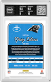 Greg Olsen from the 2016 Panini Donruss  set featuring a Stat Line Years parallel graded by Arena Club and given an overall grade of 9.5.