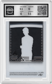 Matas Buzelis from the 2022-23 Leaf Trinity set featuring a Gold parallel graded by Arena Club and given an overall grade of 10.