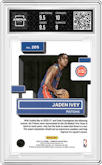 Jaden Ivey from the 2022-23 Panini Donruss set featuring a Green Holo Laser parallel graded by Arena Club and given an overall grade of 9.5.