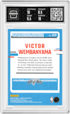 Victor Wembanyama from the 2023-24 Panini Donruss set graded by Arena Club and given an overall grade of 9.