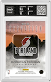 Donovan Clingan from the 2024-25 Panini Origins set featuring a Purple FOTL parallel graded by Arena Club and given an overall grade of 9.5.
