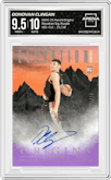 Donovan Clingan from the 2024-25 Panini Origins set featuring a Purple FOTL parallel graded by Arena Club and given an overall grade of 9.5.