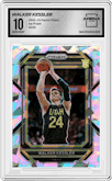 Walker Kessler from the 2022-23 Panini Prizm  set featuring a Ice Prizm parallel graded by Arena Club and given an overall grade of 10.