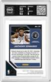 Anthony Edwards from the 2020-21 Panini Chronicles set featuring a Pink parallel graded by Arena Club and given an overall grade of 9.5.