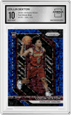 Collin Sexton from the 2018-19 Panini Prizm set featuring a Fast Break Blue parallel graded by Arena Club and given an overall grade of 10.