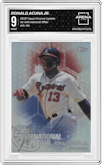 Ronald Acuna Jr. from the 2018 Topps Chrome Update  set graded by Arena Club and given an overall grade of 9.