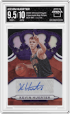 Kevin Huerter from the 2018-19 Panini Crown Royale set featuring a Purple parallel graded by Arena Club and given an overall grade of 9.5.