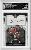 Caris LeVert from the 2017-18 Panini Cornerstones set featuring a Silver parallel graded by Arena Club and given an overall grade of 9.