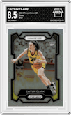 Caitlin Clark from the 2024 Panini Prizm Draft Picks set featuring a Silver parallel graded by Arena Club and given an overall grade of 8.5.