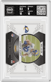 Cooper Kupp from the 2021 Panini Obsidian set featuring a Electric Etch Green parallel graded by Arena Club and given an overall grade of 9.