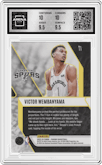 Victor Wembanyama from the 2023-24 Panini Phoenix set graded by Arena Club and given an overall grade of 10.