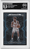 Miles McBride  from the 2021-22 Panini Obsidian set featuring a Electric Etch Blue parallel graded by Arena Club and given an overall grade of 9.5.