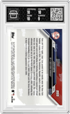 Juan Soto from the 2024 Topps Now set featuring a Orange parallel graded by Arena Club and given an overall grade of 9.5.