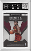 Kevin Porter Jr. from the 2019-20 Panini Prizm set featuring a Blue Shimmer Prizm parallel graded by Arena Club and given an overall grade of 9.